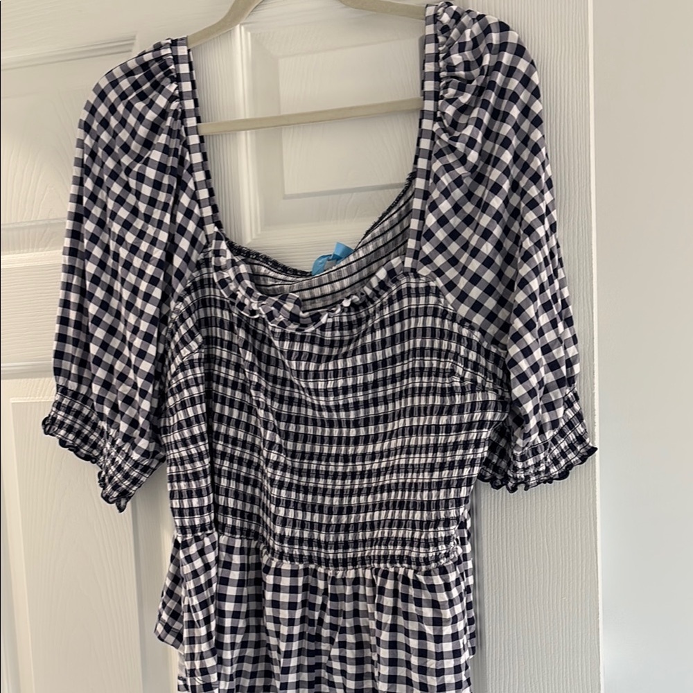 Gingham Checkered Top